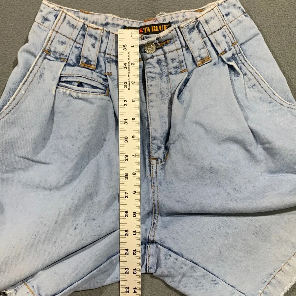 Dakota Blue 90s Light Acid Wash Long Denim Shorts Women's Size‎ 5 VTG Hong Kong
